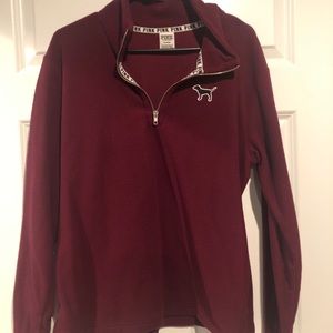 Victoria’s Secret pink fleece half zip